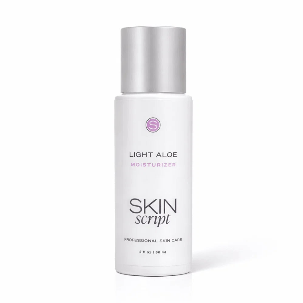 Skin Script Light Aloe Moisturizer, oil-free face moisturizer pump bottle