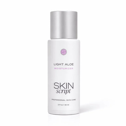 Skin Script Light Aloe Moisturizer, oil-free face moisturizer pump bottle