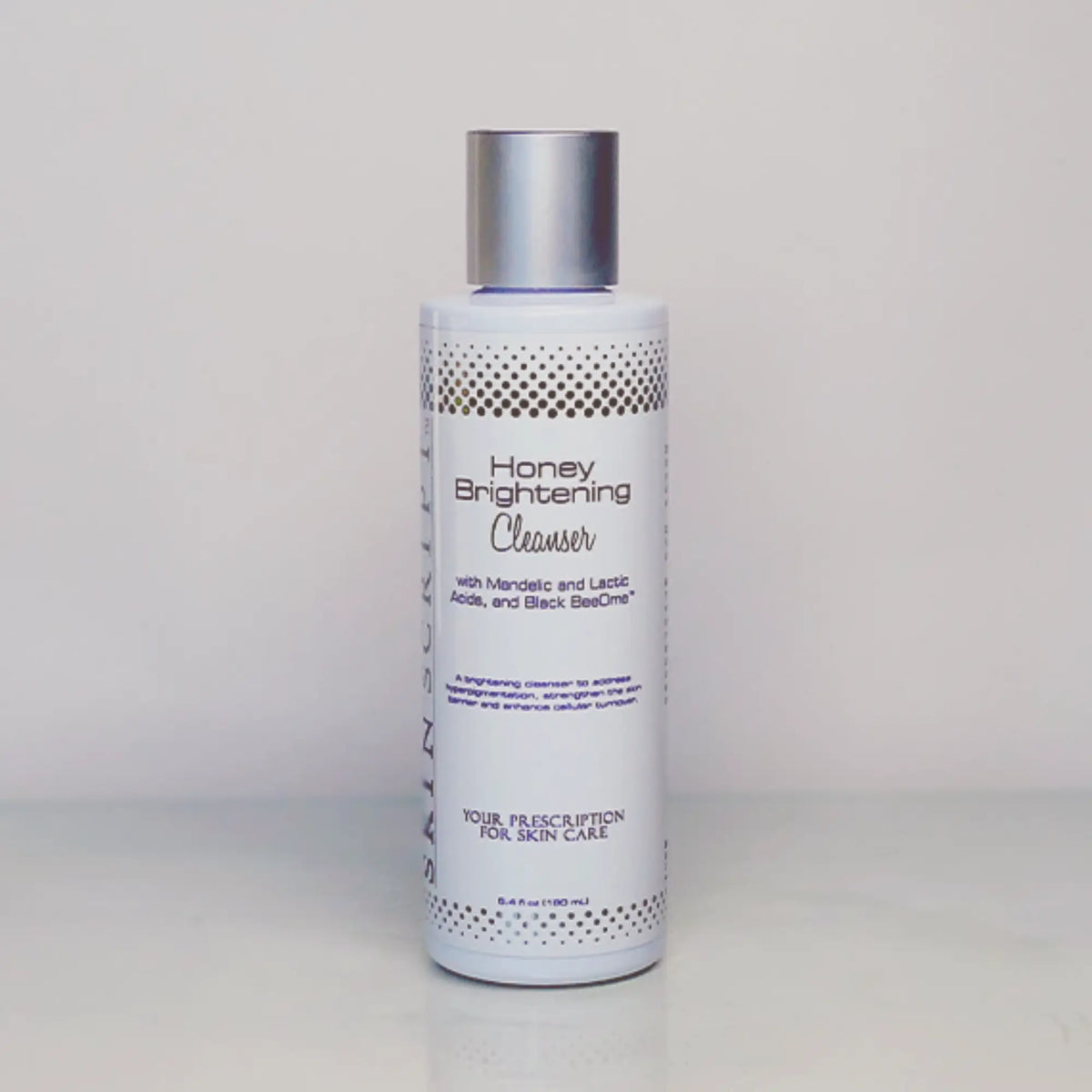 Skin Script Honey Brightening Cleanser exfoliating face wash, 6.4 oz bottle